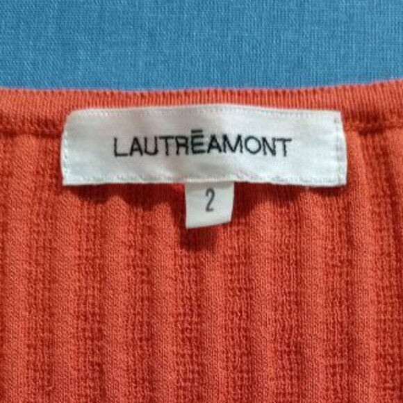 Lautréamont Knit Tank Top with Cream Lace Overlay – Size 2 (JP S) – Made in Japa - Picture 2 of 9